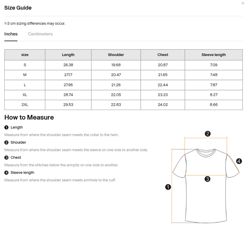 Guide des tailles